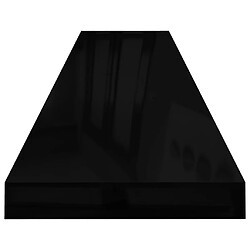 Acheter vidaXL Étagère murale flottante Noir brillant 120x23,5x3,8 cm MDF