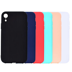 Wewoo Coque Souple Pour iPhone XR Candy Color TPU Case Bleu pas cher