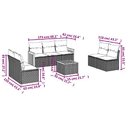 Avis Maison Chic Salon de jardin 8 pcs avec coussins | Ensemble de Table et chaises | Mobilier d'Extérieur gris résine tressée -GKD29786