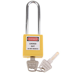 cadenas de sécurité de sécurité à clé différent 76mm métal extérieur jaune