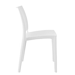 Avis Decoshop26 Chaise de jardin en plastique blanc design simple empilable 10_0000012