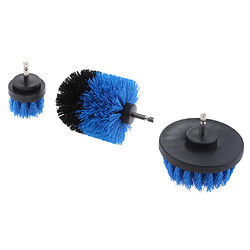 3pcs tuile coulis nettoyage perceuse brosse brosse gommage kit de fixation kit bleu pas cher