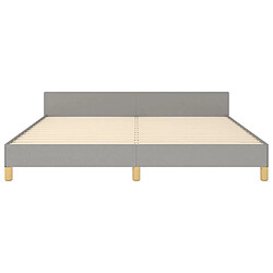 Maison Chic Lit adulte - Cadre Structure de lit avec tête de lit Contemporain Gris clair 180x200 cm -MN61903 pas cher