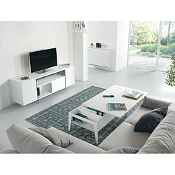 Avis Inside 75 Table basse relevable blanc mat BRIGHTON avec piétement blanc 110x70cm