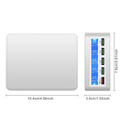 Acheter Wewoo Chargeur 40W QC3.0 2.4A 4-USB Ports Station de charge rapide Adaptateur secteur pour bureau voyage avec affichage numérique LCD, prise US