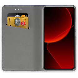 Htdmobiles Housse etui portefeuille avec coque interieure en silicone pour Xiaomi 13T / 13T Pro 5G + film ecran - ROUGE MAGNET