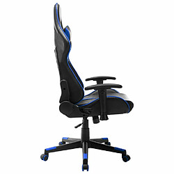 Maison Chic Chaise de jeu, Chaise gaming, Fauteuil gamer d'ordinateur,Chaise de Bureau Noir et bleu Cuir artificiel -GKD18558 pas cher