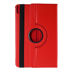 Etui en PU litchi avec support rotatif à 360° rouge pour votre Huawei MatePad Pro 10.8 pouces