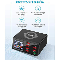 Universal Chargeur rapide multiUSB 100W sans fil pour 1211 Pro XR 8 ports USB LCD station de recharge rapide 3.0 PD chargeur pour Samsung S10 |