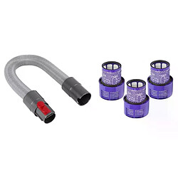 Ensemble de tubes à vide pour Dyson V7 V8 V10 et 1 ensemble de filtres lavables, unité Hepa, Extension de tuyau domestique sans fil pour Dyson V10 SV12, AD 1PC