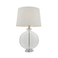 Endon Lampe de table Gideon Verre,acier,tissu Verre transparent,Nickel 1 ampoule 59,5cm