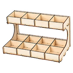 Bricolage En Bois Support De Peinture Organisateur De Stockage D'encre 2 Couches 12-grille