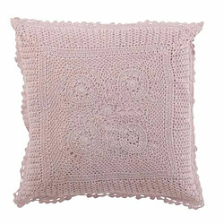 Paris Prix Coussin Déco Dentelle 45x45cm Rose Mauve