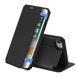 Dux Ducis Etui en PU flip auto-absorbé noir pour votre Apple iPhone SE 2