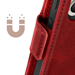 Avizar Étui pour Samsung Galaxy S23 Portefeuille Fonction Support Prestifold Rouge pas cher