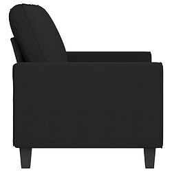 Avis vidaXL Canapé à 2 places Noir 140 cm Tissu