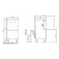 Acheter Lave-vaisselle professionnel surélevé - 7,9 kW - panier 500 x 500 mm - Elettrobar