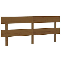 Maison Chic Tête de lit scandinave,Meuble de chambre Marron miel 204x3x81 cm Bois massif de pin -MN94301