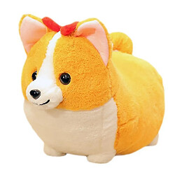 Universal Yeux ronds S 38 * 28cm Mignon mollet fourrure de chien peluche, peluche animal dessin animé oreiller AZ10230(Orange)