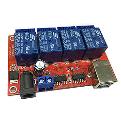 Module de relais USB 4 canaux HID sans lecteur Relais USB pour commande de MCU 12V pas cher