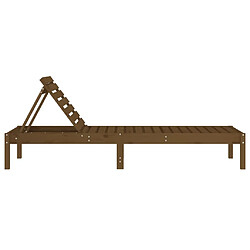 Avis vidaXL Chaise longue marron miel 199,5x60x74 cm bois massif de pin