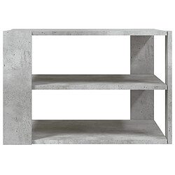 Avis vidaXL Table basse gris béton 59,5x59,5x40 cm bois d'ingénierie