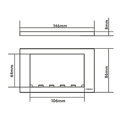 Vision TC3 SURR2G Plaque de commutation et obturateur Blanc