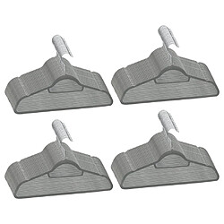 vidaXL Cintres antidérapants 100 pcs Gris Velours