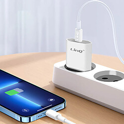 Acheter Chargeur Secteur USB + Câble USB vers iPhone Lightning, LinQ Blanc