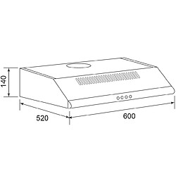 Avis Hotte visière 60cm 344m3/h inox - ahc640ix - AIRLUX