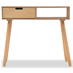 Avis Maison Chic Table console | Meuble d'entrée | Table d'appoint Bois de pin massif 80 x 30 x 72 cm Marron -GKD40866