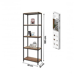 RIVERSIDE ETAGERE 5 ETAGES 60X30XH180CM+Urban Living pas cher