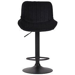 Non Tabouret de bar Lentini velours noir