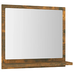 vidaXL Miroir de bain Chêne fumé 40x10,5x37 cm Bois d'ingénierie