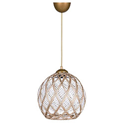 Hanah Home Suspension en plastique et coton chandelier blanc et argenté.