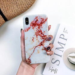 Wewoo Cas antichoc de TPU de texture de marbre brillant de pleine couverture pour l'iPhone X / XS