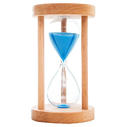 Sablier en bois rond cadre sablier pour enfants cadeau Home Decor Blue 25min