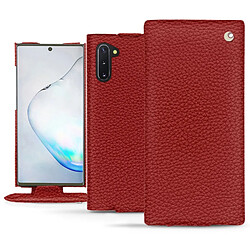 Housse cuir Samsung Galaxy Note10 - Rabat vertical - Tomate ( Pantone #a61715 ) - NOREVE