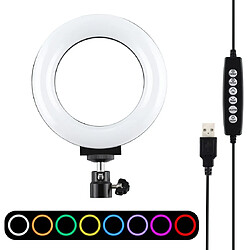 Yonis Ring Light LED 8 Couleurs Pour Vlogging