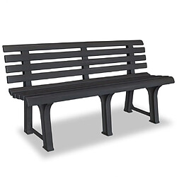 vidaXL Banc de jardin 145,5 cm plastique anthracite 