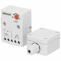 ORNO CR-232 Interrupteur Crepusculaire 10W - 2300W IP65 Résistant Aux Intempéries (Montage en surface)