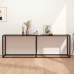 Maison Chic Table console | Meuble d'entrée | Table d'appoint Noir 220x35x75,5 cm Verre trempé -GKD43057