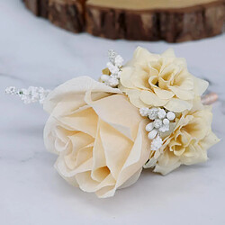 Acheter Fleur de soie rose mariage corsage mariée mariée mariage à la boutonnière Champagne