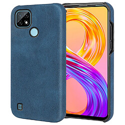 Coque en TPU + PU anti-griffes, bleu pour votre Realme C21