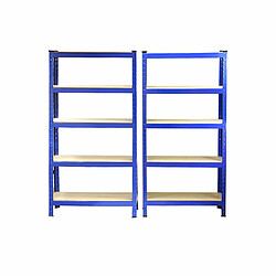 Monstershop 2 x Monster Racking T-Rax Rayonnage Étagère Robuster, Bleu, 75cm L, 30cm P