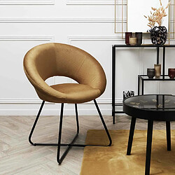 Acheter The Home Deco Factory Fauteuil rond en velours cotelé Giulia jaune.