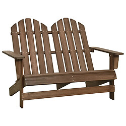 Maison Chic Chaise de jardin Adirondack 2 places Bois de sapin massif Marron -MN88665