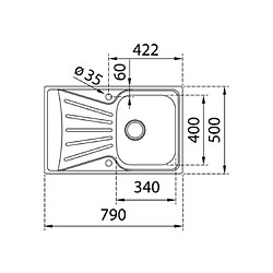 Avis Teka Evier à encastrer Starbright 45, 79 cm, Inox, finition polie