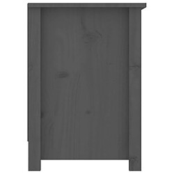 Maison Chic Meuble TV scandinave - Banc TV pour salon Gris 103x36,5x52 cm Bois de pin massif -MN52794 pas cher