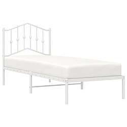 Avis Maison Chic Lit adulte - Cadre de lit métal avec tête de lit,Structure du lit Contemporain pour chambre blanc 90x200 cm -MN14285